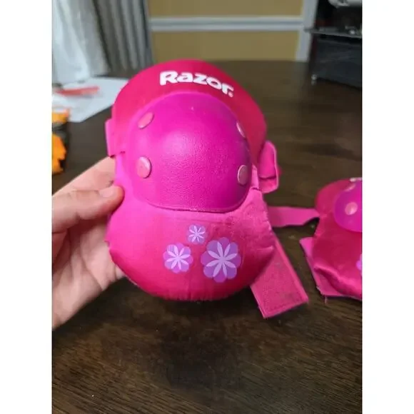 RAZOR Sweet Pea Pink Multi-Sport ELBOW PADS GUARDS Youth 8+ - Picture 6 of 16
